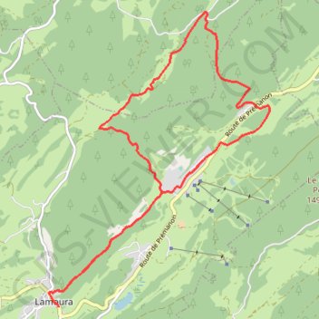 Trace GPS Tour du Sauget - Lamoura, itinéraire, parcours