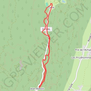 Trace GPS Boucle Jean Babois Gève, itinéraire, parcours