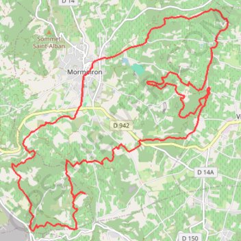 Trace GPS Rando sur Mormoiron, itinéraire, parcours