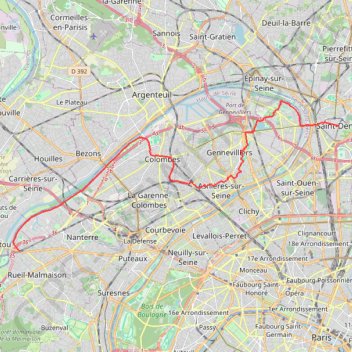Trace GPS Tour de Paris étape 1, itinéraire, parcours