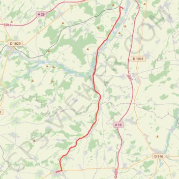 Trace GPS Crèvecoeur-le-Grand - Amiens coulée verte, itinéraire, parcours