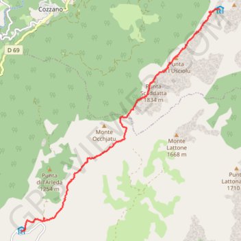 Trace GPS Refuge d'Usciolu - Bergerie de Bassetta, itinéraire, parcours