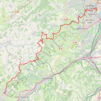 Trace GPS Sainté Lyon VTT 2019 - 71km - 22066 - UtagawaVTT.com, itinéraire, parcours