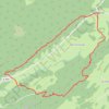 Trace GPS Haut Crêt, combe Tressus, grotte du Célary en raquettes - Lamoura, itinéraire, parcours