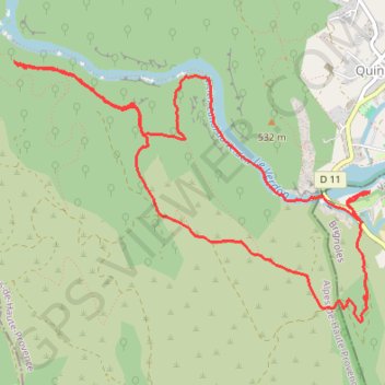 Trace GPS Quinson - Les basses gorges du Verdon, itinéraire, parcours