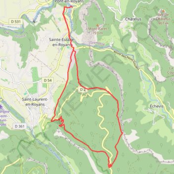 Trace GPS Vercors Pont en Royans, itinéraire, parcours