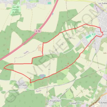 Trace GPS Saint martin du tertre 89100, itinéraire, parcours