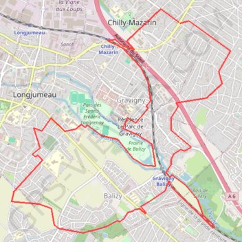 Trace GPS Chilly-Mazarin - Ballainvilliers, itinéraire, parcours