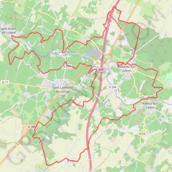 Trace GPS Rando - Beaulieu-sur-Layon, itinéraire, parcours
