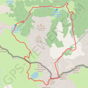 Trace GPS Pic Laraille et lac Acherito, itinéraire, parcours
