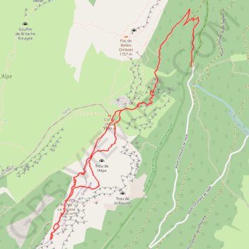 Trace GPS Autour du Pré de la Rousse, sur la frontière Dauphiné-Savoie, itinéraire, parcours