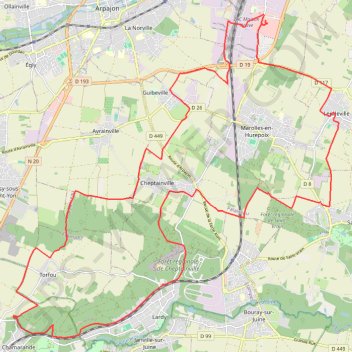 Trace GPS Rallye Francilien, itinéraire, parcours