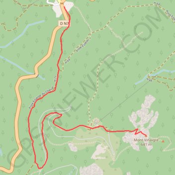 Trace GPS Mont vinaigre, itinéraire, parcours