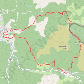 Trace GPS Mont Capell, itinéraire, parcours