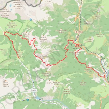 Trace GPS Vallon de Dente, itinéraire, parcours