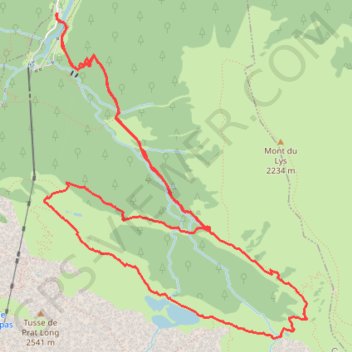 Trace GPS Lac vert, itinéraire, parcours