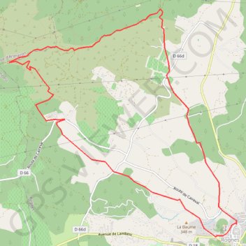 Trace GPS Rognes - Sentiers des vignerons, itinéraire, parcours
