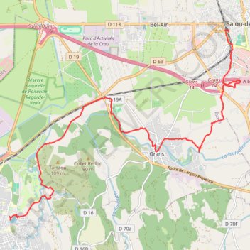 Trace GPS De Salon à Miramas, itinéraire, parcours