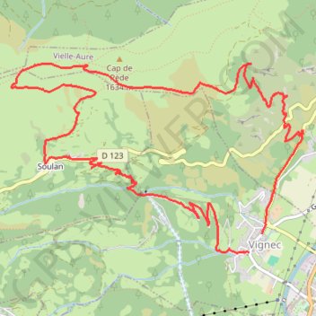 Trace GPS Saint Lary - Boucle par le GR 10, itinéraire, parcours
