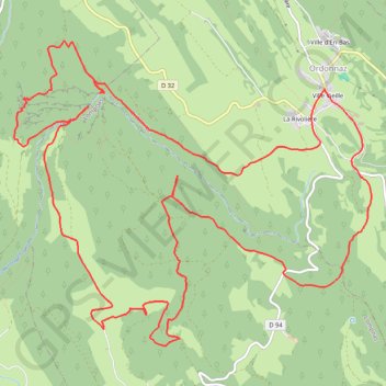 Trace GPS Cascades du Luizet et Gouffre de la Morgne au départ d’Ordonnaz, itinéraire, parcours