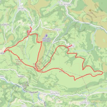 Trace GPS Toucoulet et Massey deux sommets du piémont pyrénéen, itinéraire, parcours