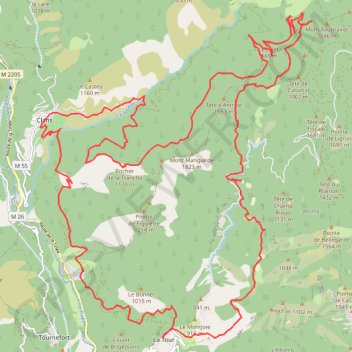 Trace GPS Roussillon-Tournairet, itinéraire, parcours