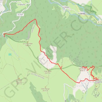 Trace GPS Col de parquetout - la salette - Gargas, itinéraire, parcours