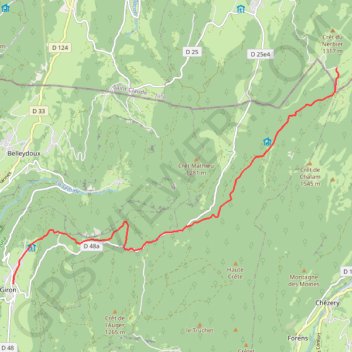Trace GPS Le Berbois - Giron, itinéraire, parcours