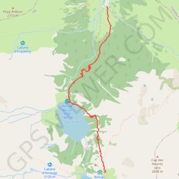 Trace GPS Astau - Espingo, itinéraire, parcours