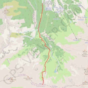 Trace GPS Col de l'Ane par le vallon de l'Essaleyte, itinéraire, parcours