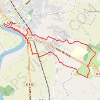 Trace GPS Tonneins, Garonne d'hier et d'aujourd'hui - Pays Val de Garonne - Gascogne, itinéraire, parcours