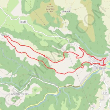 Trace GPS Rando à Montaigut, itinéraire, parcours