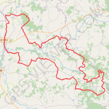 Trace GPS Tour de la Mandragore (Charente, Haute-Vienne), itinéraire, parcours