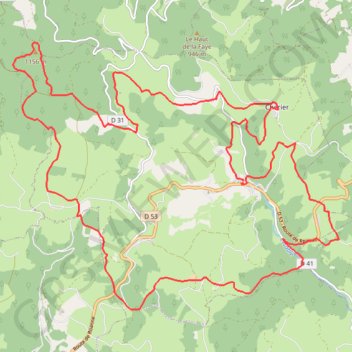 Trace GPS Moulins-Chérier, itinéraire, parcours