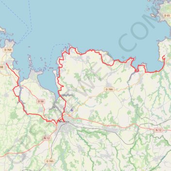 Trace GPS Trédrez-Locquémeau (22300), Côtes-d'Armor, Bretagne, France - Saint-Pol-de-Léon (29250), Finistère, Bretagne, France, itinéraire, parcours