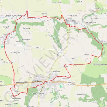 Trace GPS Autour de Guiler-sur-Goyen, itinéraire, parcours