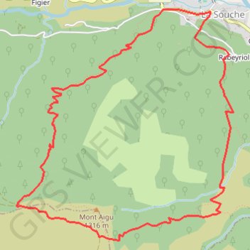 Trace GPS Le tour du Mont Aigu, itinéraire, parcours