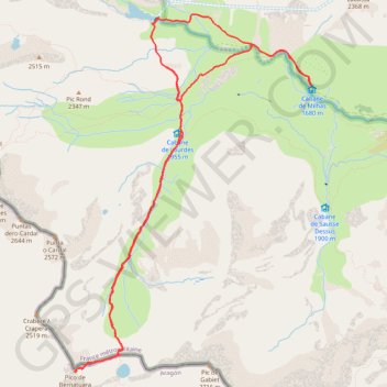 Trace GPS Col et Pic de la Bernatoire, itinéraire, parcours