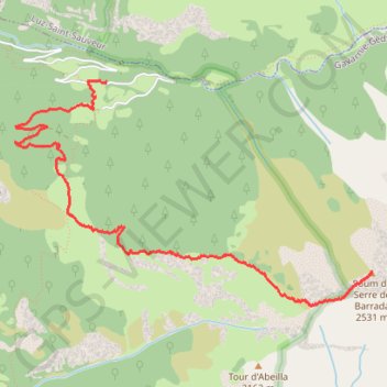 Trace GPS Soum de Diauzède et Soum de Serre Barrada, itinéraire, parcours