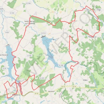 Trace GPS Autour des lacs de Haute-Charente, itinéraire, parcours