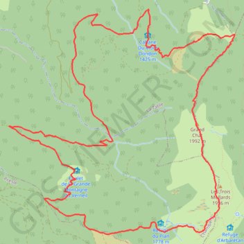 Trace GPS Une traversée du Sommet du Grand Chat depuis Prévieux, itinéraire, parcours
