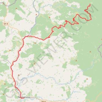 Trace GPS Piropiro - Taumarunui, itinéraire, parcours