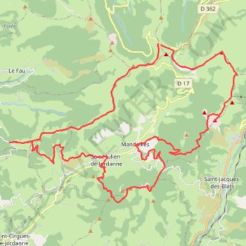 Trace GPS 3 jours autour de la vallée de Mandailles, itinéraire, parcours