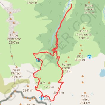 Trace GPS Tour des cabanes d'Ossese, itinéraire, parcours