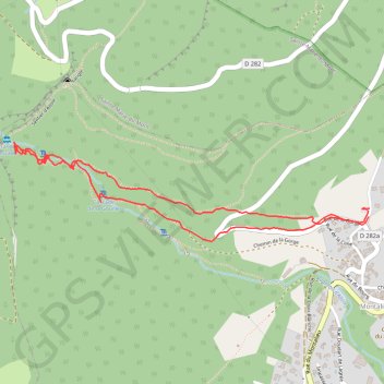 Trace GPS Via ferrata de St-Vincent de Mercuze, itinéraire, parcours