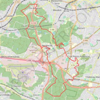 Trace GPS Le sentier des Urbanistes, itinéraire, parcours