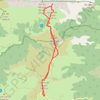 Trace GPS Signal de Sainte-Colome, Soum de Castetch et Soum de Grum depuis le col d'Aubisque, itinéraire, parcours