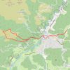 Trace GPS Rocher du Midi Jaujac, itinéraire, parcours