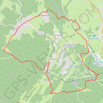 Trace GPS Le Belvédère des Dappes - Prémanon, itinéraire, parcours
