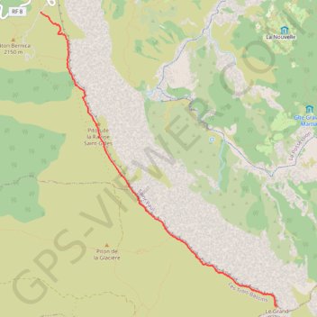 Trace GPS Grand Bénare (retour), itinéraire, parcours